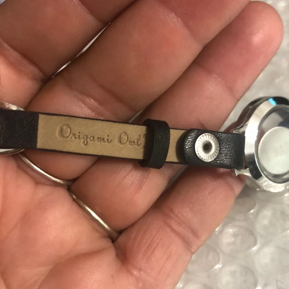 Origami Owl Black and Silver Arm & Wristband